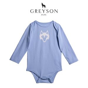 Greyson Icon Pups Onesie Soft Pima Cotton Long-Sleeve Baby Onesie